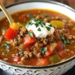 Keto stuffed pepper soup