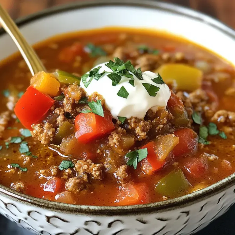 Keto stuffed pepper soup