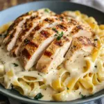 Skinny Low-Fat Chicken Fettuccine Alfredo