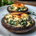 Spinach and Cheese Stuffed Portobello Mushroom