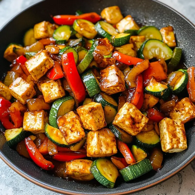 Zucchini Stir Fry With Tofu (Vegan)