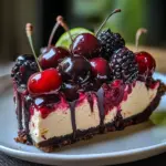 Bourbon Biscuit Cherry Cheesecake Tart