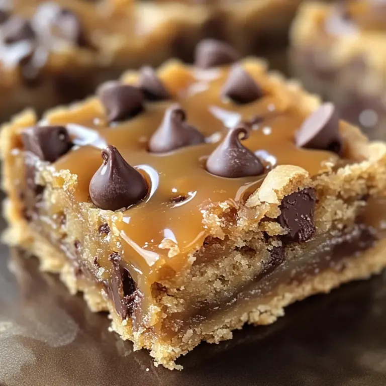 Caramel Chocolate Chip Cookie Bars