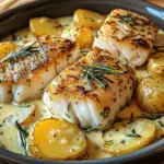 Cod & Potatoes in Rosemary Cream Sauce