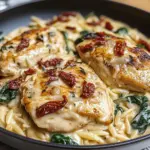 Creamy Tuscan Chicken with Orzo
