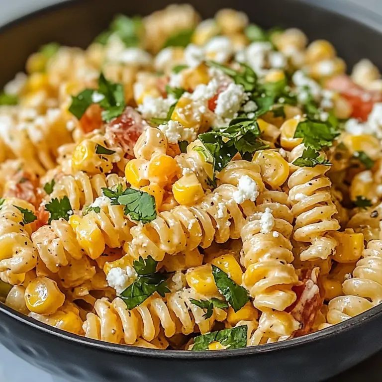 Easy Mexican Street Corn Pasta Salad