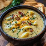 Hearty Cheddar Garlic Herb Potato Soup Recipe