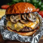 Mushroom and Swiss Burger Foil Packets