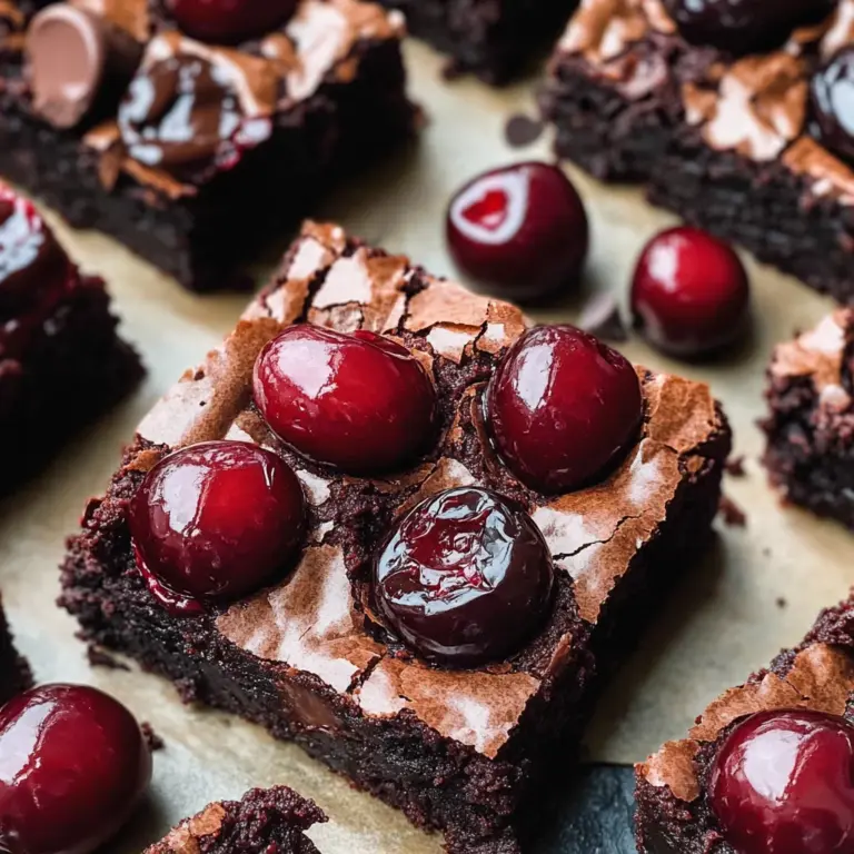 Roasted Chocolate Cherry Brownies