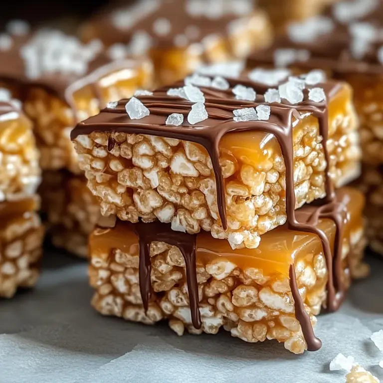 Salted Caramel Rice Krispie Treats: A Sweet & Salty Indulgence