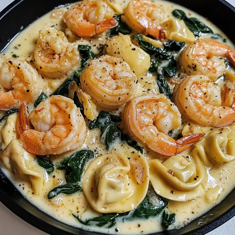 Shrimp Tortellini with Garlic Sauce