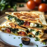 Spinach and Feta Quesadillas