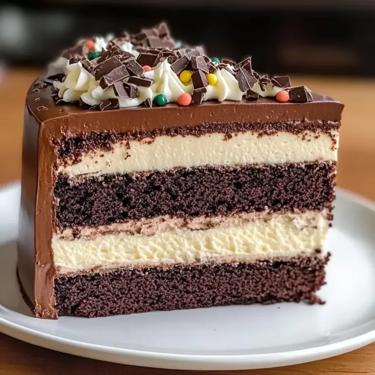 Tuxedo Cake – Triple Chocolate Mousse Cake